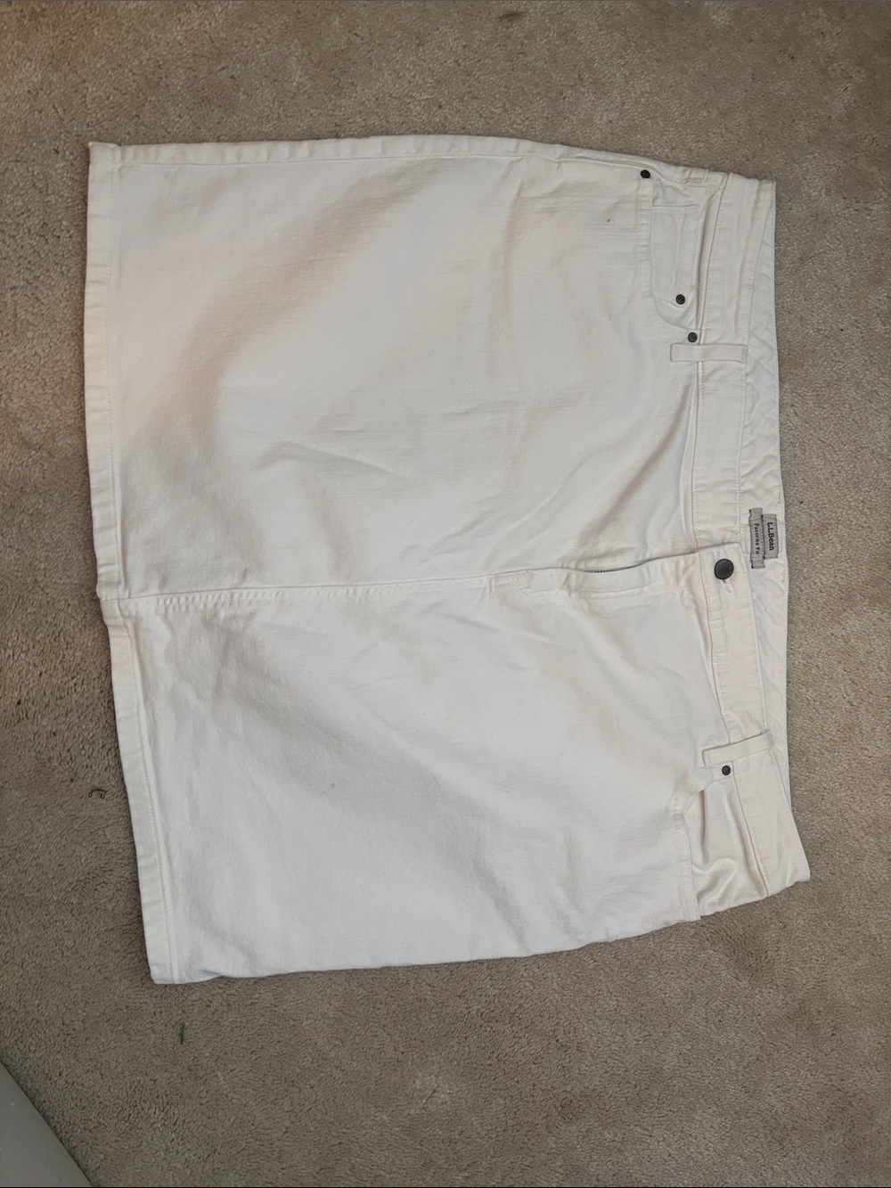 L.L. Bean White Denim Skirt sz 24